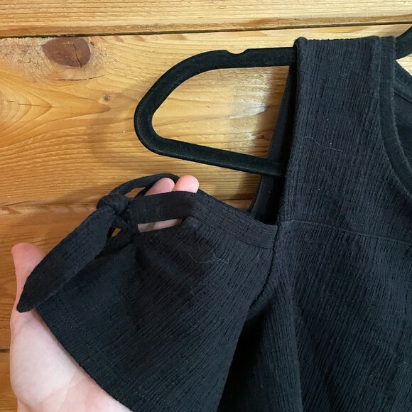 Madewell Skylark Black Cold-Shoulder Top Size Small - Picture 5 of 7